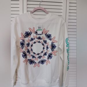 Disney Cream Stitch Sweater New With Tag Size L